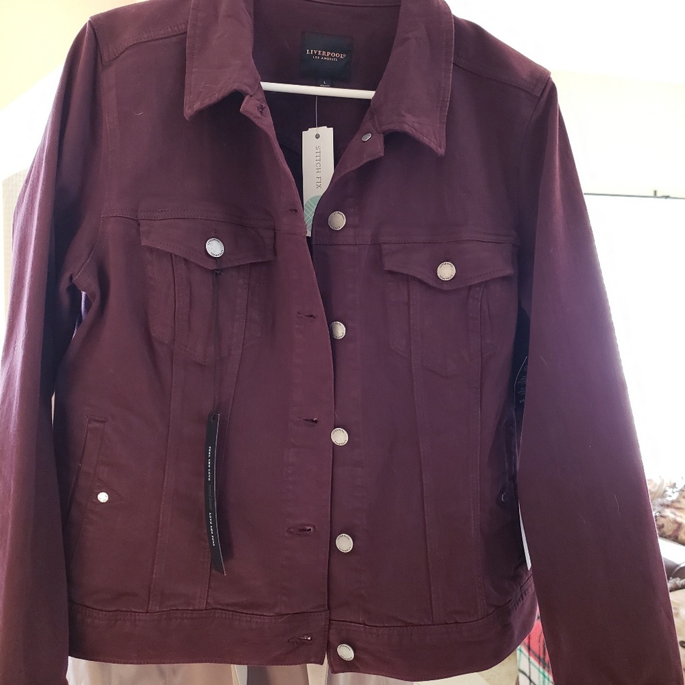 Wine color Jean's jacket
